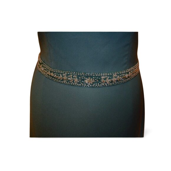 NWT Beaded Crepe A-line Dress Dusty Blue Size 22 - Picture 7 of 7